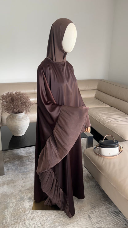 BUTTERFLY ABAYA CHOCO