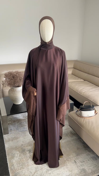 LAYERED PREMIUM DRESS DARK BROWN