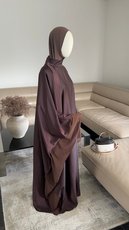 LAYERED PREMIUM DRESS DARK BROWN