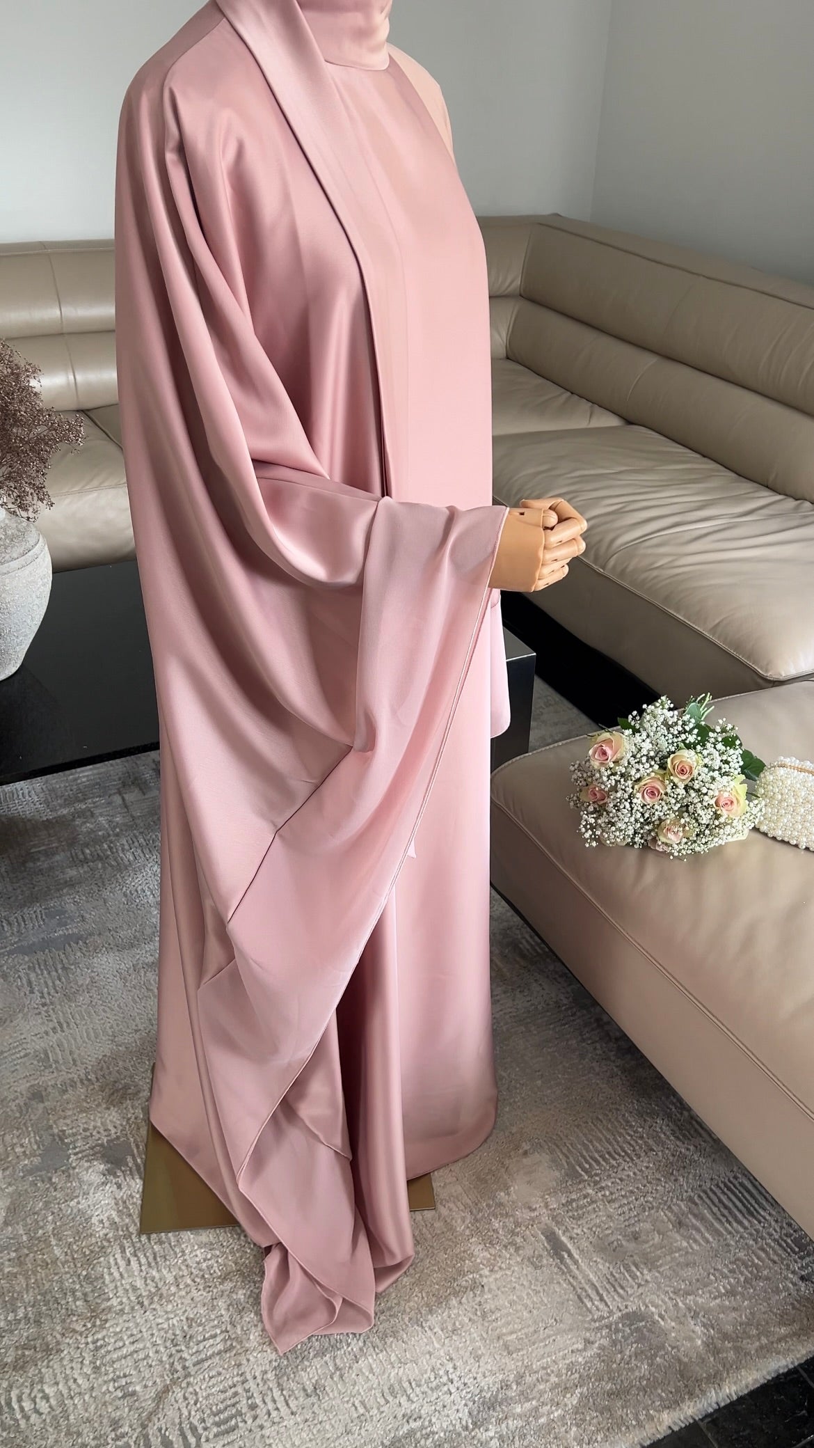 LAYERED PREMIUM DRESS ROSE