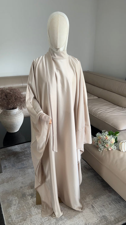 LAYERED PREMIUM DRESS BEIGE