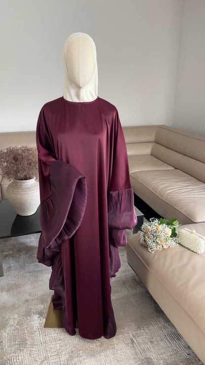 BUTTERFLY ABAYA BORDEAUX