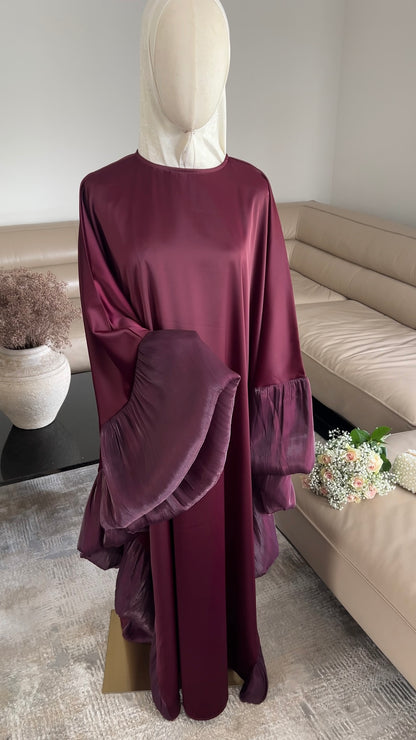 BUTTERFLY ABAYA BORDEAUX