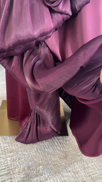 BUTTERFLY ABAYA BORDEAUX