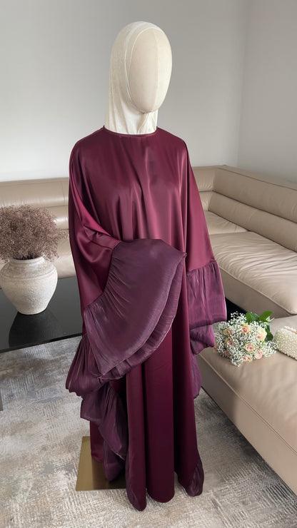 BUTTERFLY ABAYA BORDEAUX