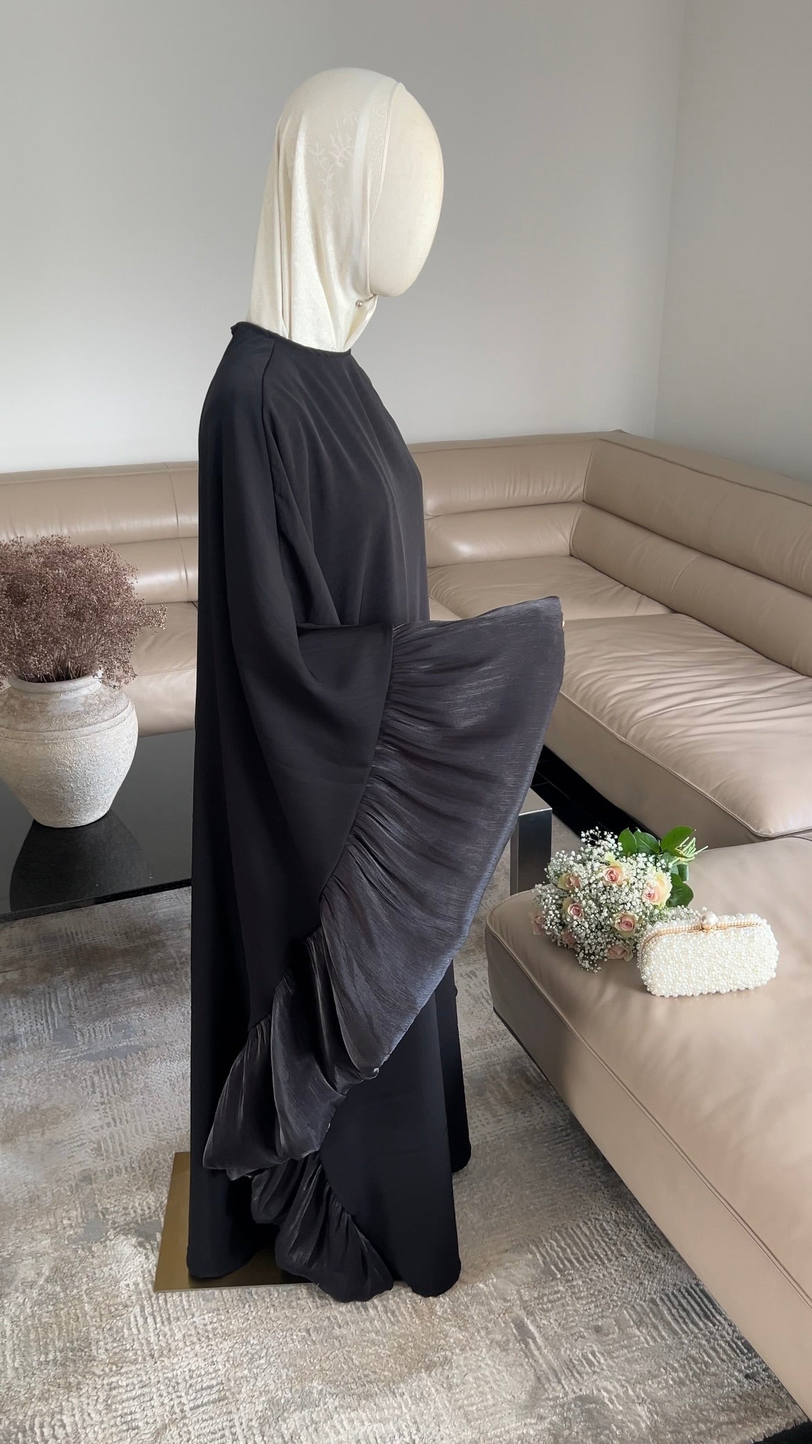 BUTTERFLY ABAYA BLACK