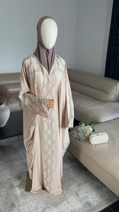 STONE ABAYA BEIGE