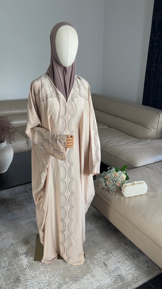 STONE ABAYA BEIGE