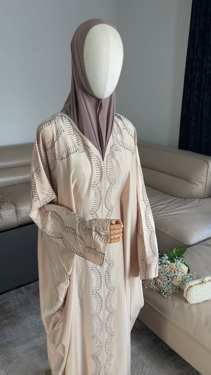 STONE ABAYA BEIGE