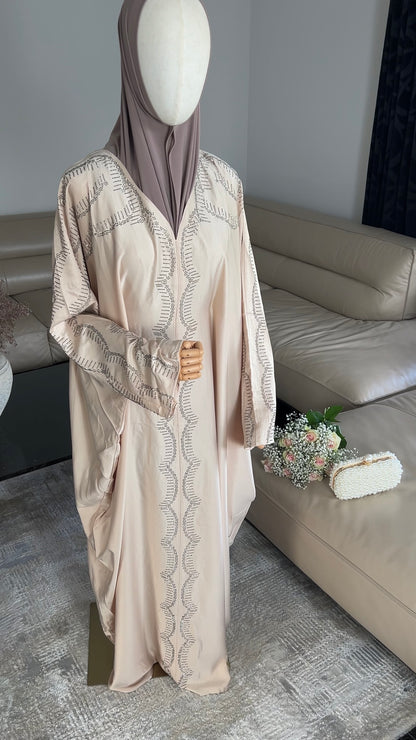 STONE ABAYA BEIGE