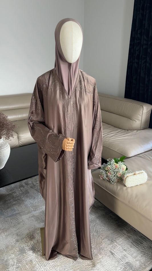 STONE ABAYA TAUPE
