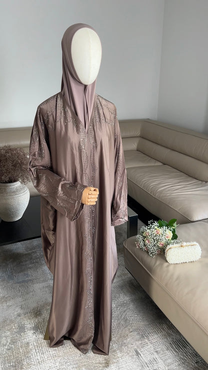 STONE ABAYA TAUPE