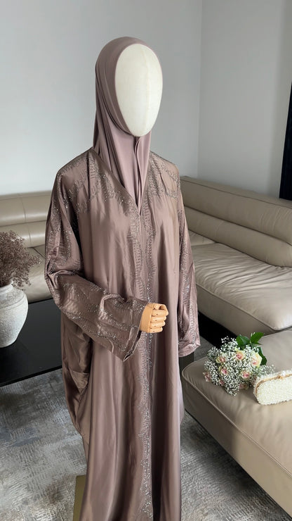 STONE ABAYA TAUPE