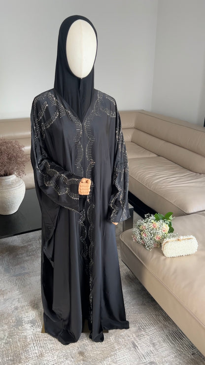 STONE ABAYA BLACK