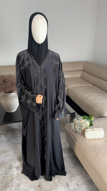 STONE ABAYA BLACK