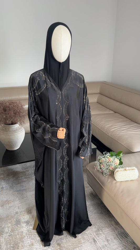STONE ABAYA BLACK