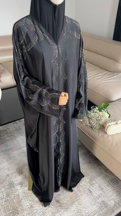 STONE ABAYA BLACK