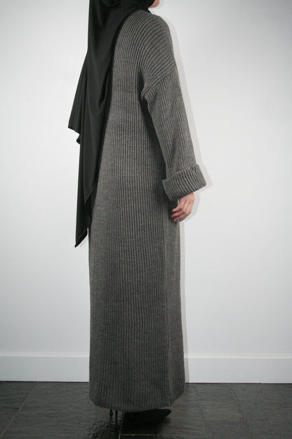 CHARCOAL KNIT DRESS