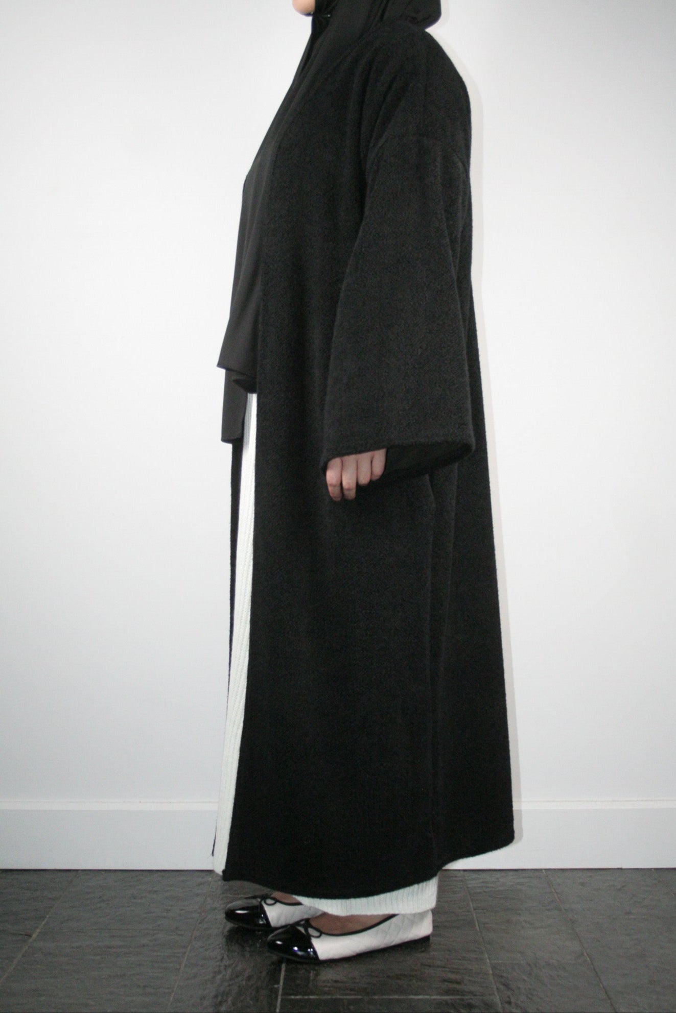 BLACK TEDDY ABAYA COAT