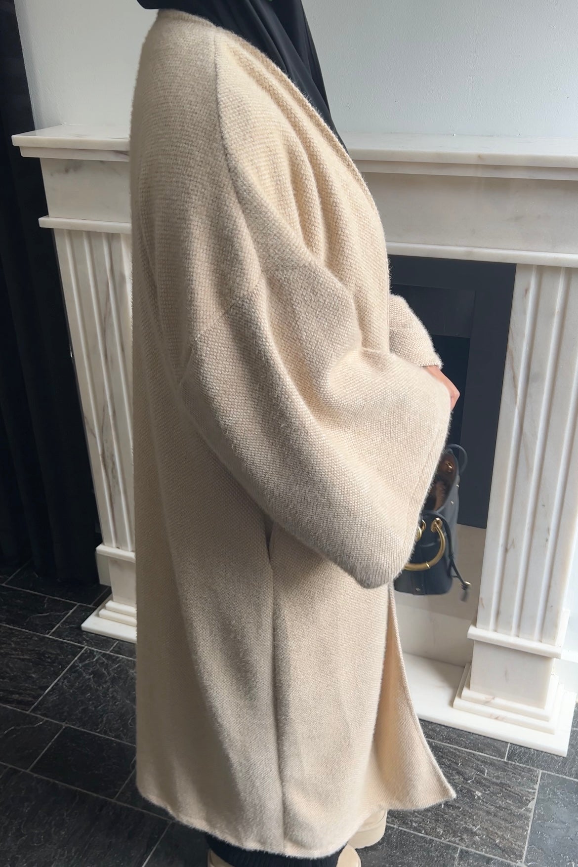 PRE ORDER - CAMEL TEDDY ABAYA COAT (WILL BE SHIPPED 03/11)