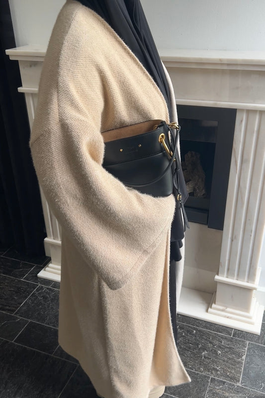 PRE ORDER - CAMEL TEDDY ABAYA COAT (WILL BE SHIPPED 03/11)