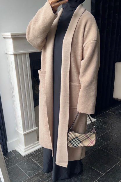 TAUPE FLUFFY COAT
