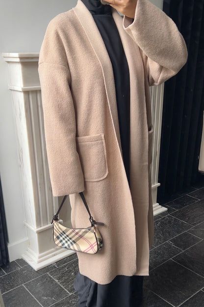 TAUPE FLUFFY COAT