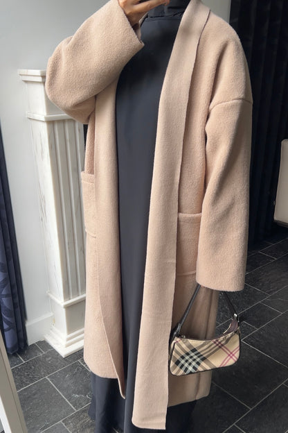 TAUPE FLUFFY COAT