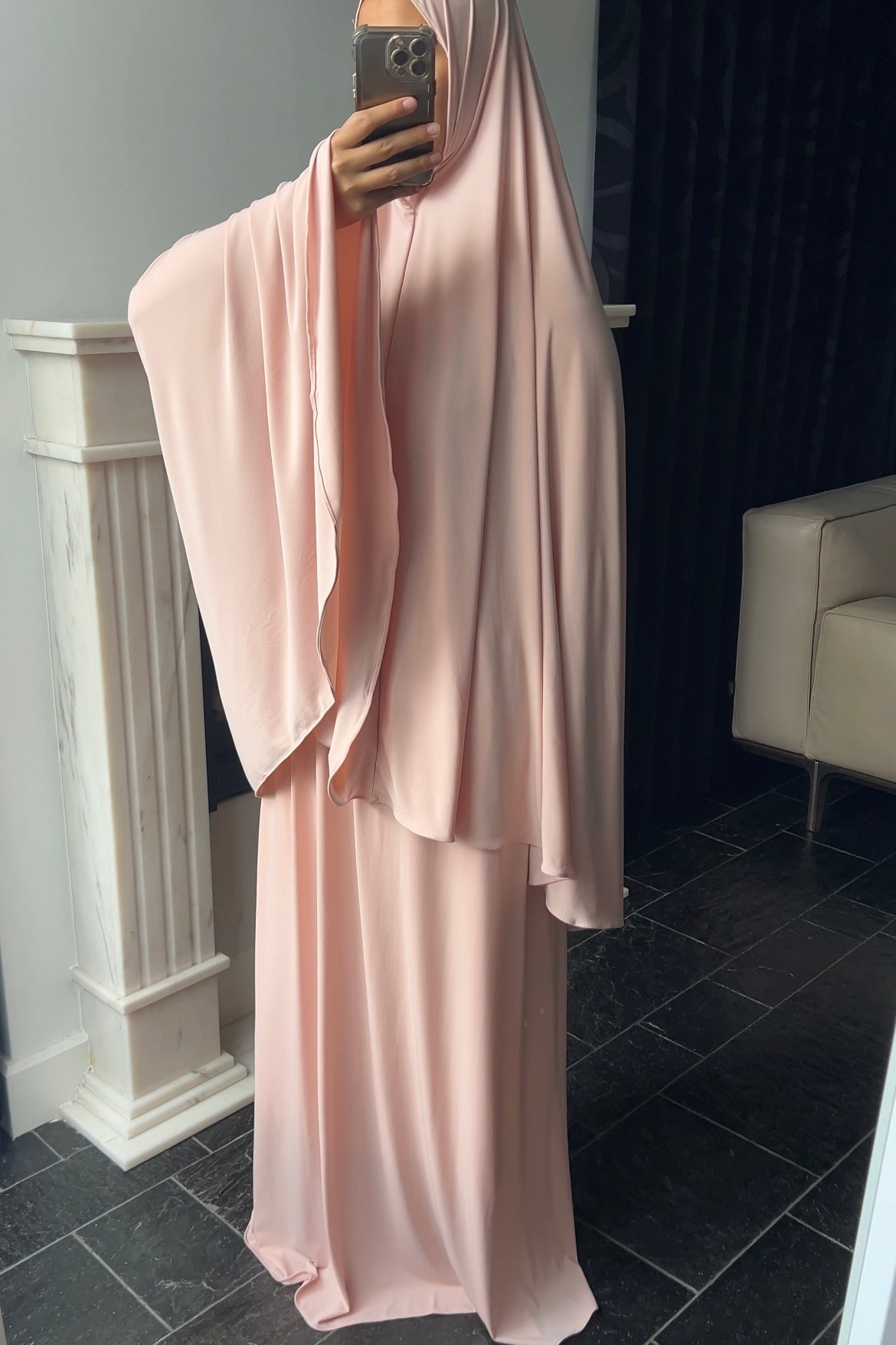 PINK KHIMAR SET (SKIRT)