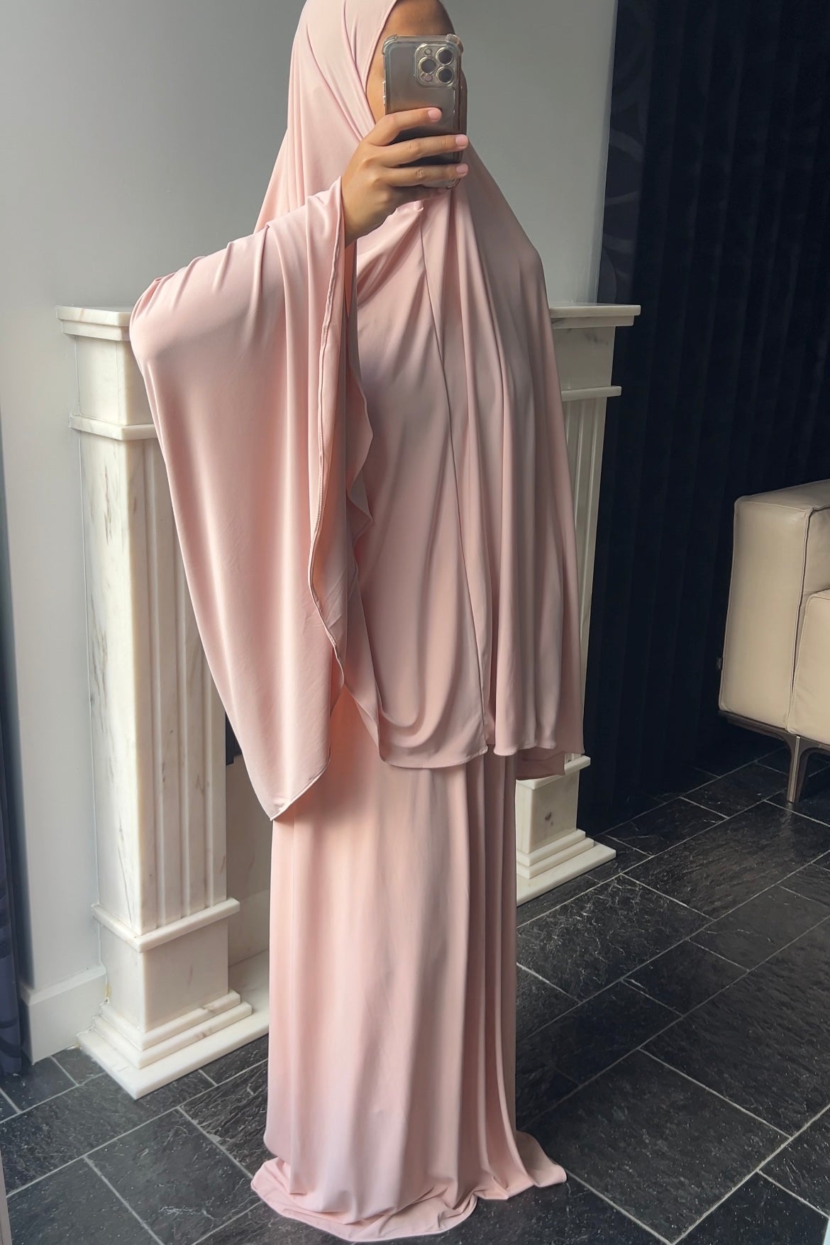 PINK KHIMAR SET (SKIRT)