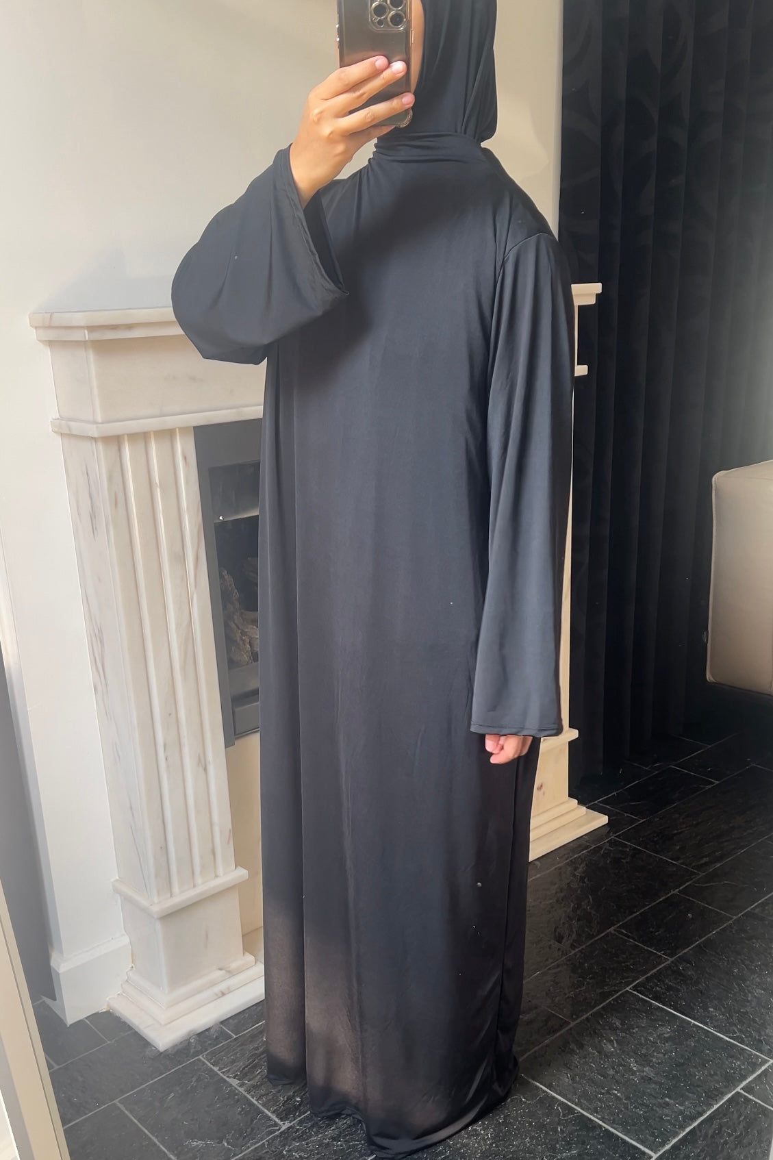 BLACK KHIMAR SET (DRESS)