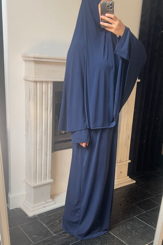 NAVY KHIMAR SET (DRESS)