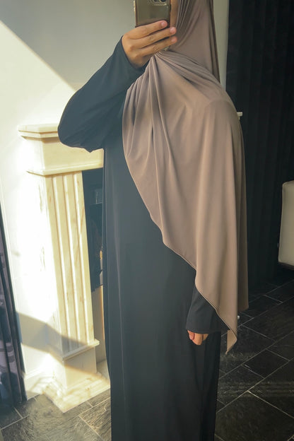 BROWN TAUPE JERSEY HIJAB