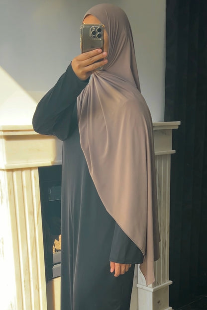 BROWN TAUPE JERSEY HIJAB