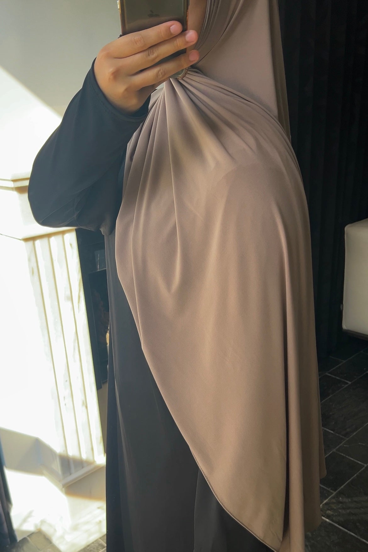 BROWN TAUPE JERSEY HIJAB