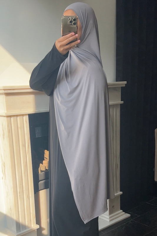 LIGHT GREY JERSEY HIJAB