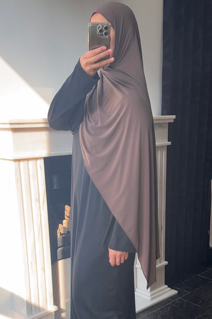 WARM BROWN JERSEY HIJAB