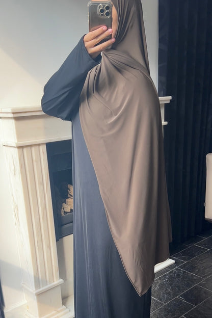 DARK BROWN JERSEY HIJAB