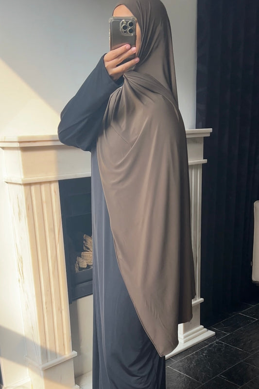 DARK BROWN JERSEY HIJAB