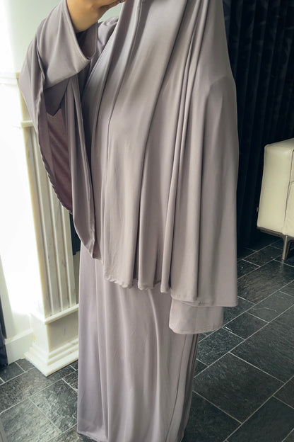 TAUPE KHIMAR SET (DRESS)